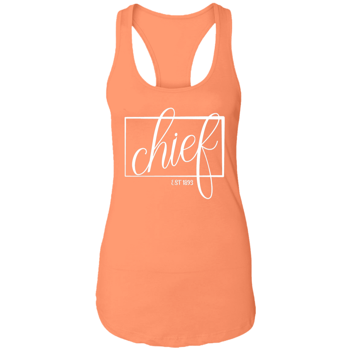 Chief 1893 White Ladies Racerback Tank