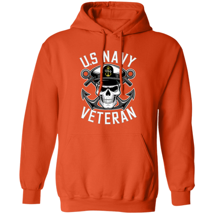 US Navy Veteran Skull Pullover Hoodie