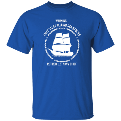 Retired Sea Stories White  5.3 oz. T-Shirt