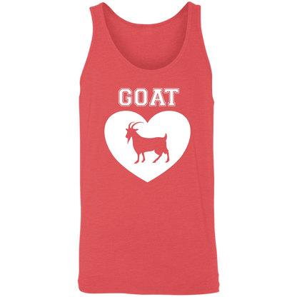 Goat Heart White Unisex Tank