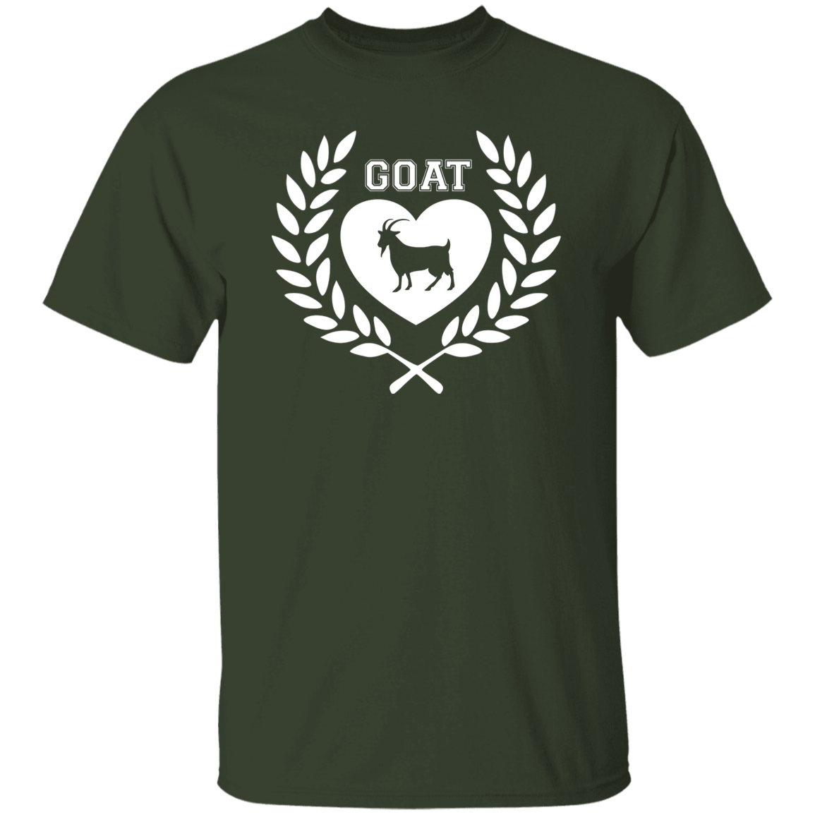 Goat Wreath White 5.3 oz. T-Shirt