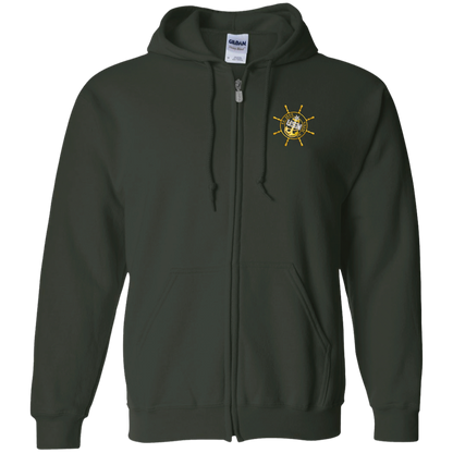 Nautical El Jefe Zip Up Hooded Sweatshirt