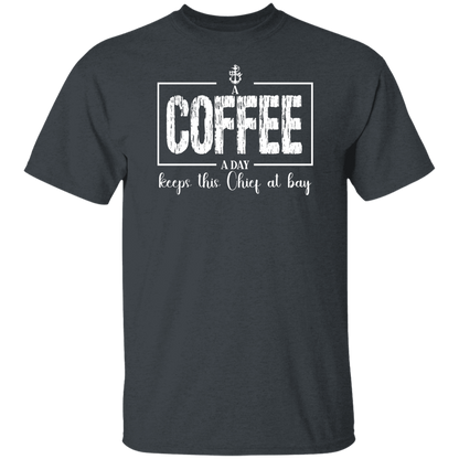 A Coffee a Day White Design 5.3 oz. T-Shirt