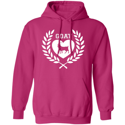Goat Wreath White Pullover Hoodie