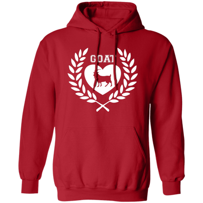 Goat Wreath White Pullover Hoodie