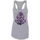 Purple Flower Anchor Ladies Ideal Racerback Tank