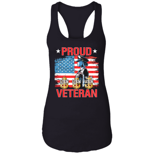 Proud Veteran Ladies Racerback Tank