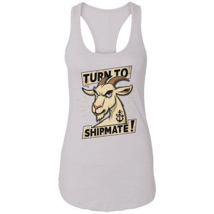 Turn To Shipmate Ladies Racerback Tank