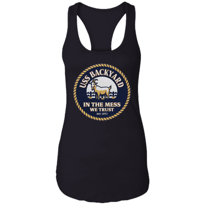 USS Backyard  Ladies Racerback Tank