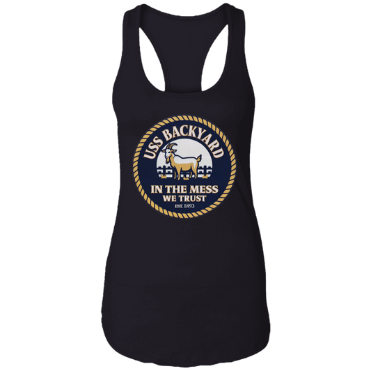 USS Backyard  Ladies Racerback Tank