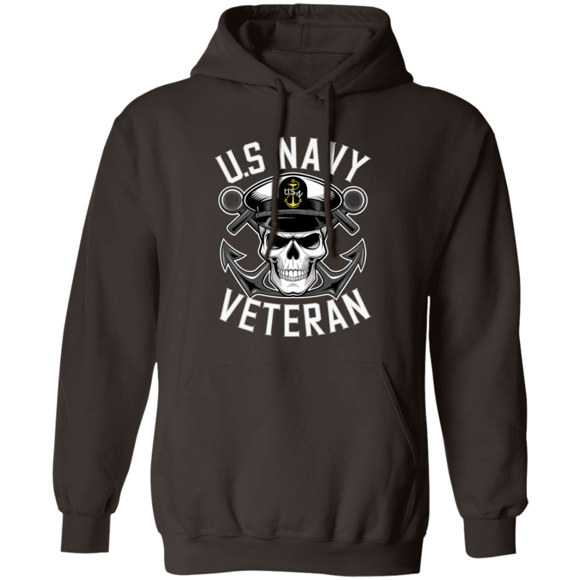 US Navy Veteran Skull Pullover Hoodie