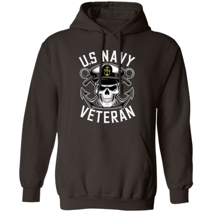 US Navy Veteran Skull Pullover Hoodie
