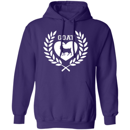 Goat Wreath White Pullover Hoodie