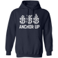 Anchor Up White Design Pullover Hoodie