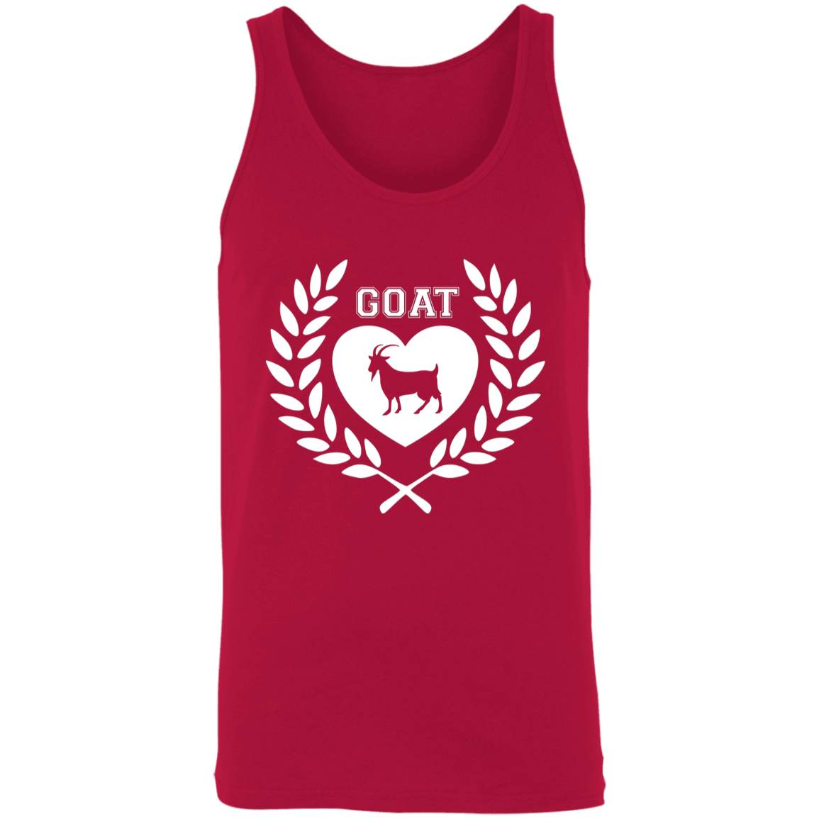 Goat Wreath White Unisex Tank