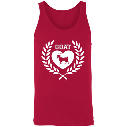 Goat Wreath White Unisex Tank