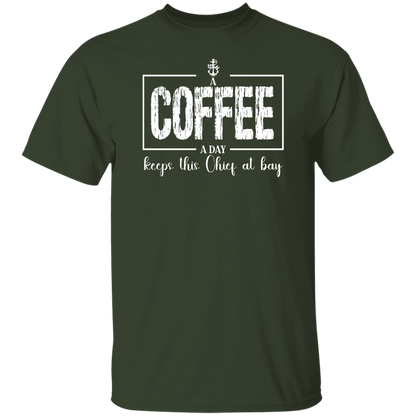 A Coffee a Day White Design 5.3 oz. T-Shirt