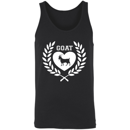 Goat Wreath White Unisex Tank