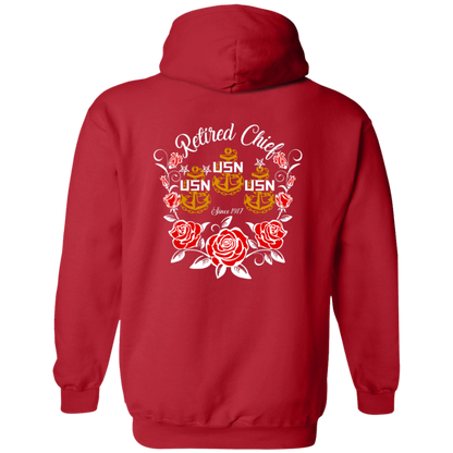 Retired Chief Rose Zip Up Hooded Sweatshirt