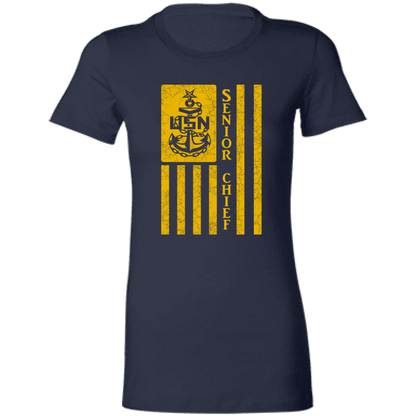 Senior Chief Flag Gold Ladies' Favorite T-Shirt