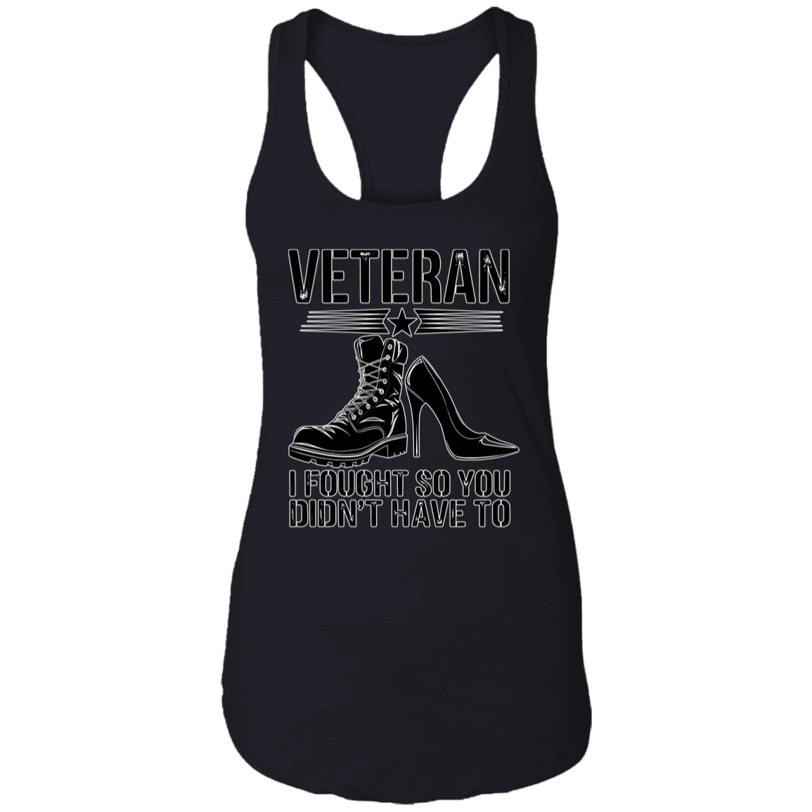 Veteran I Fought Ladies Racerback Tank