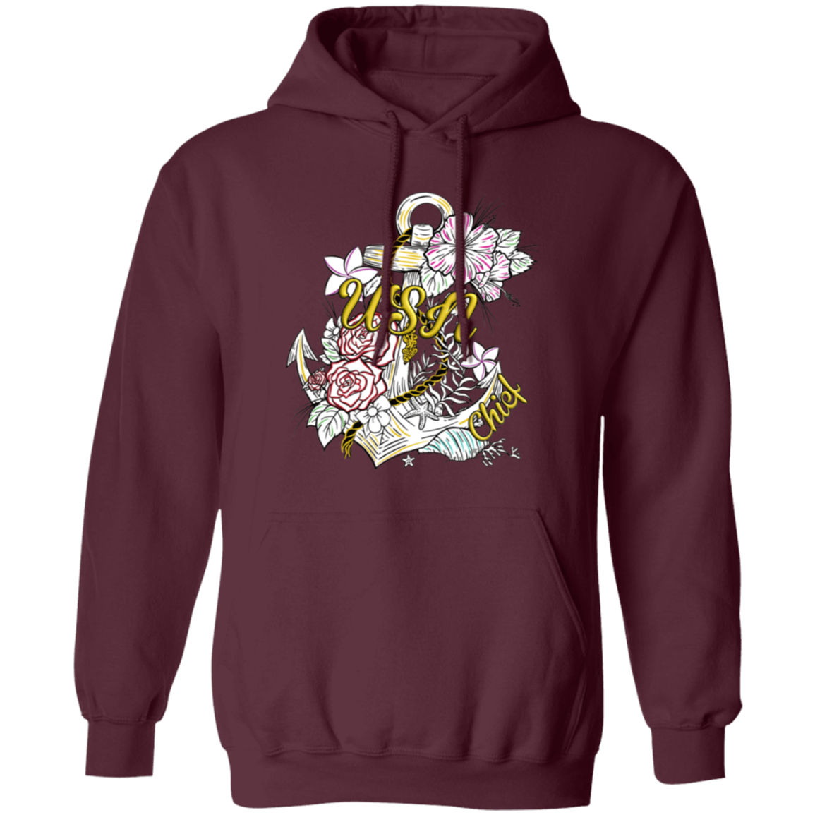 Wooden Anchor Pullover Hoodie