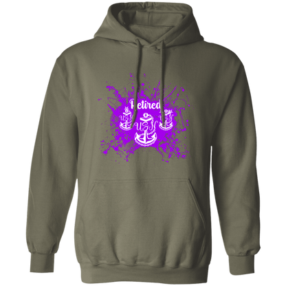 Retired Chief Purple Paint  Pullover Hoodie