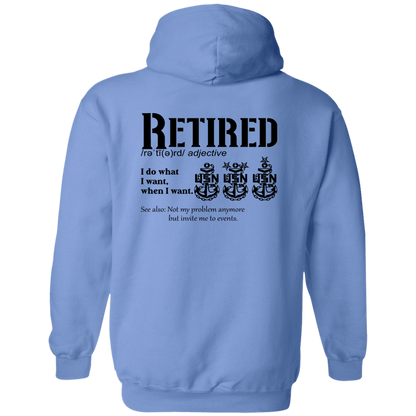 Retired Definition Zip Up Hooded Sweatshirt