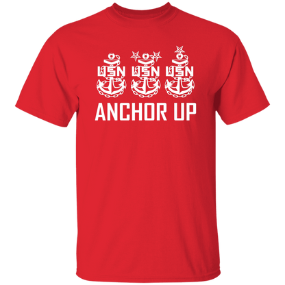 Anchor Up White Design  5.3 oz. T-Shirt
