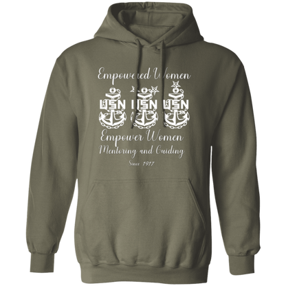 Empowered Women White Design Pullover Hoodie