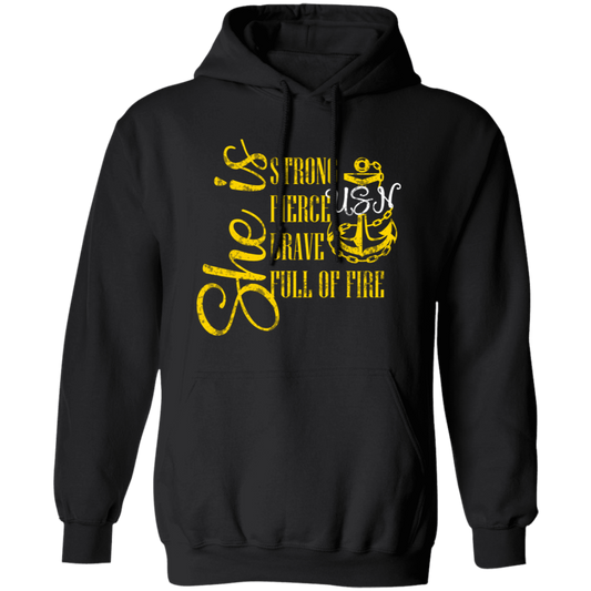 She Is Gold Pullover Hoodie