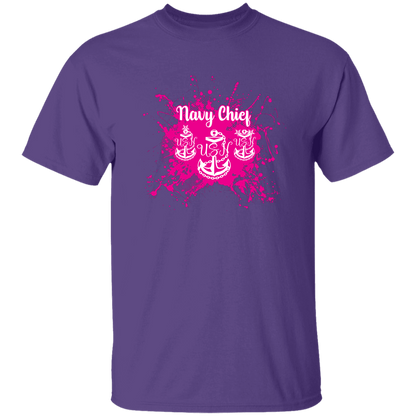Navy Chief Pink Paint 5.3 oz. T-Shirt
