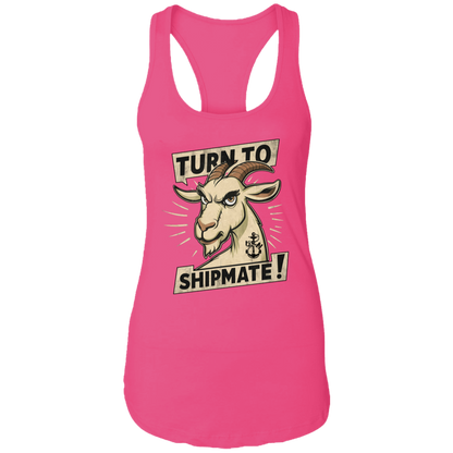 Turn To Shipmate Ladies Racerback Tank