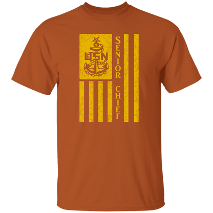 Senior Chief Flag Gold 5.3 oz. T-Shirt