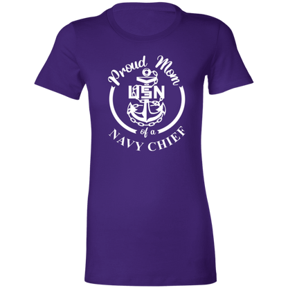 Proud Mom White Design  Ladies' Favorite T-Shirt