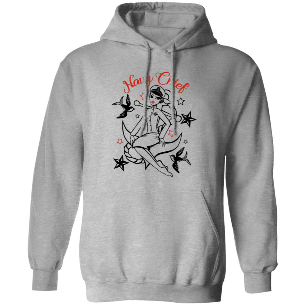 Navy Chief Pin Up Pullover Hoodie