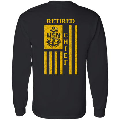 Retired Chief Flag FB LS T-Shirt 5.3 oz.