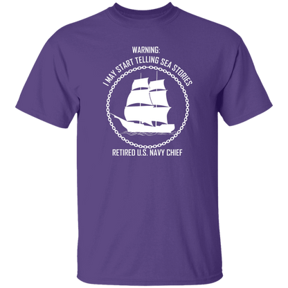 Retired Sea Stories White  5.3 oz. T-Shirt