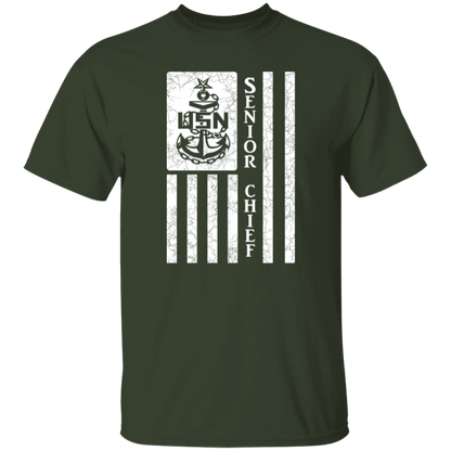Senior Chief Flag White  5.3 oz. T-Shirt