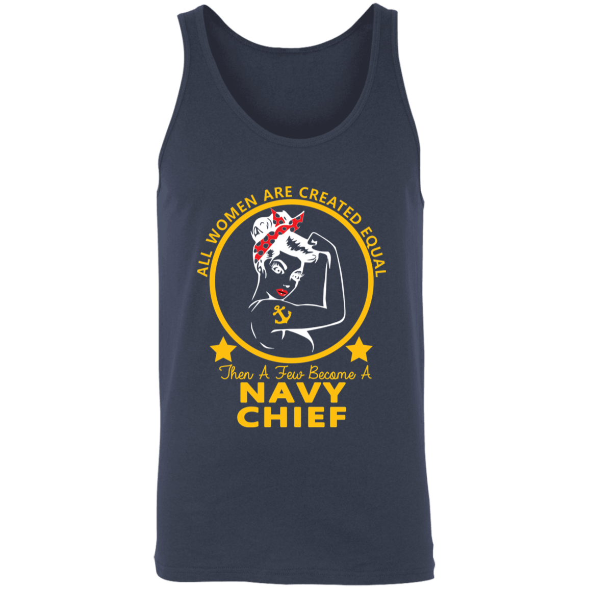 Navy Girl Chief Gold Unisex Tank