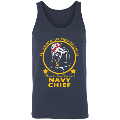 Navy Girl Chief Gold Unisex Tank