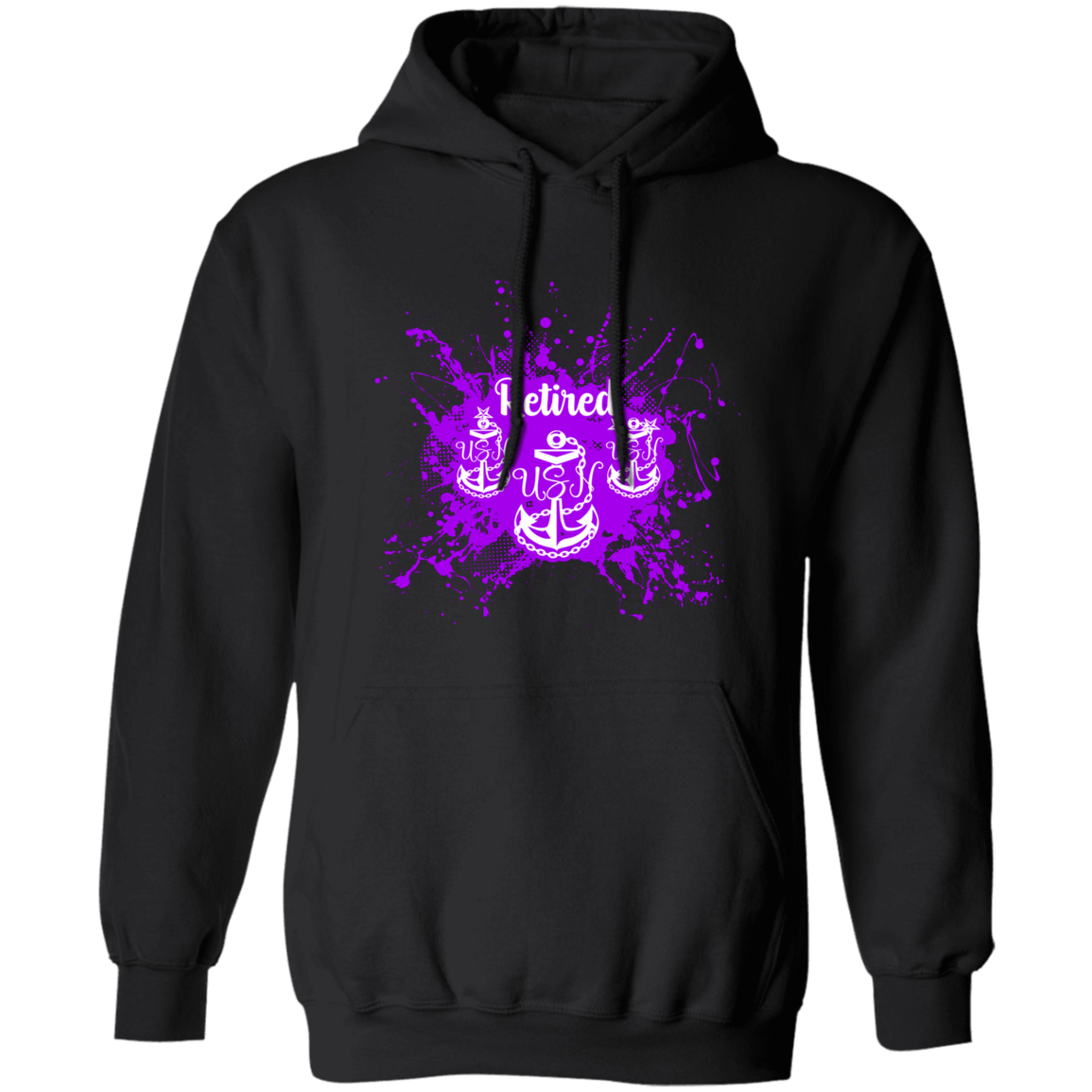 Retired Chief Purple Paint  Pullover Hoodie