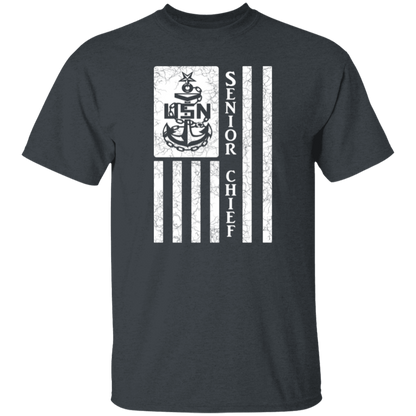 Senior Chief Flag White  5.3 oz. T-Shirt