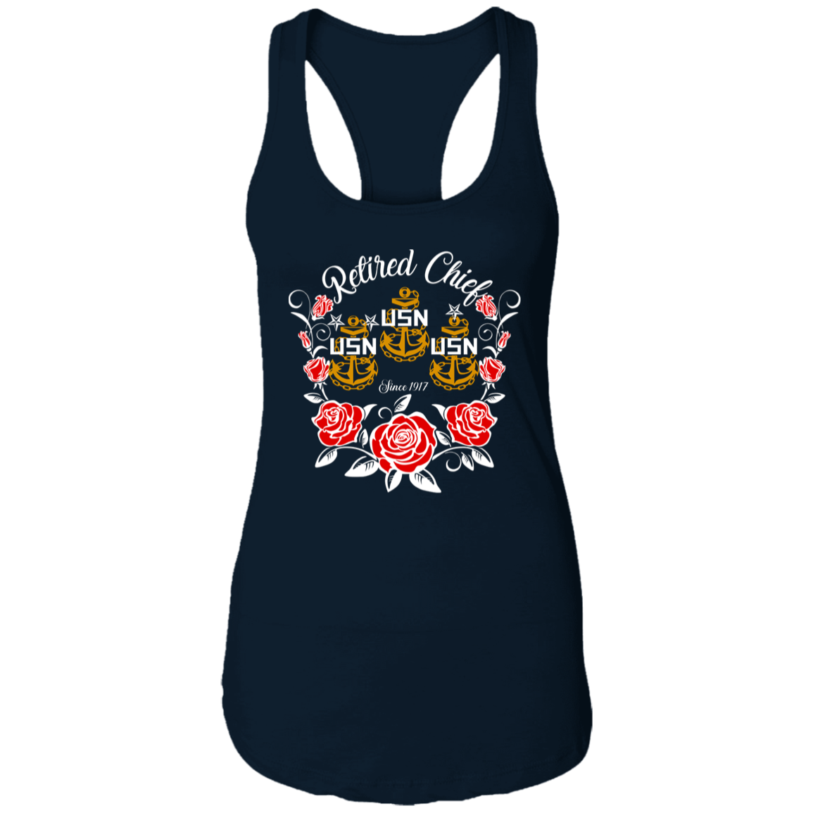 Retired Chief Rose Ladies Racerback Tank