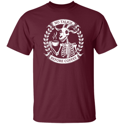 No Talkie Before Coffee  5.3 oz. T-Shirt