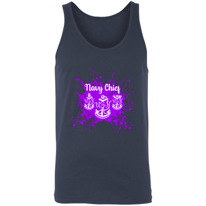 Navy Chief Purple Paint Unisex Tank