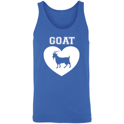 Goat Heart White Unisex Tank