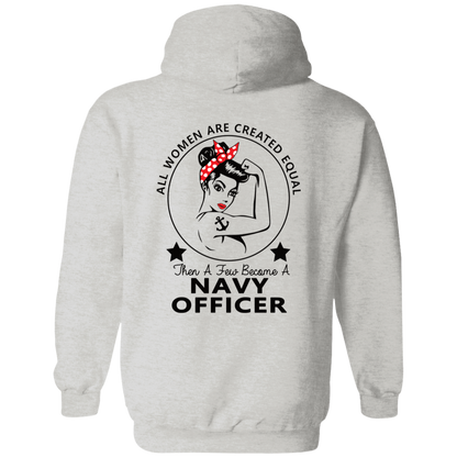 Navy Girl Officer FB Pullover Hoodie