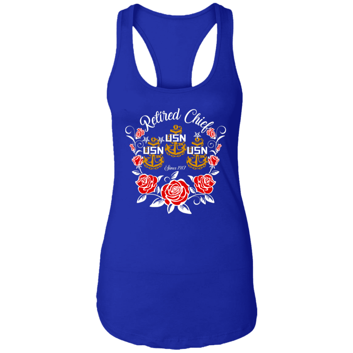 Retired Chief Rose Ladies Racerback Tank