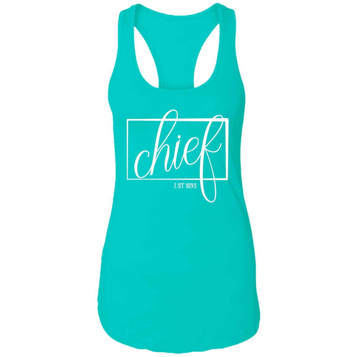 Chief 1893 White Ladies Racerback Tank